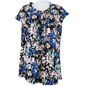 LIZ CLAIBORNE Sleeveless Floral Blouse Women's LT